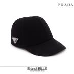 美品 PRADA プラダ ウール ベースボールキャップ 帽子 2HC249 ブラック シルバー金具 トライアングルロゴ Mサイズ #58 ユニセックス