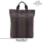 未使用品 HERMES エルメス エールライン カバス トートバッグ ナイロンキャンバス グレー シルバー金具 101085M