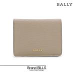 未使用品 BALLY バリー LETTES W レテス カードホルダー 名刺入れ ミニ財布 6236541 レザー ベージュ系 ホワイト