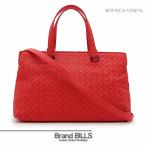 美品 BOTTEGA VENETA ボッテガ ヴェネタ イントレチャート ハンドバッグ ショルダーバッグ 2way レザー レッド