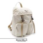 美品 PRADA プラダ VELA バックパック リュックサック トライアングルロゴ BZ0023 ナイロン BIANCO ホワイト レディース