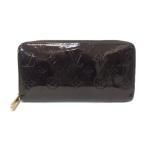 ショッピングヴェルニ LOUIS VUITTON ルイ・ヴィトン ジッピーウォレット M90416 ラウンドファスナー 長財布 ヴェルニ パテントレザー アマラント【中古】レディース