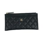 CHANEL シャネル マトラッセ キャビアスキン マルチポーチ 長財布 ブラック 106553 ポーチ