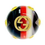【箱付き】 GUCCI グッチ GP ラインストーン ヴィンテージウェブリング イエロー 307431 リング・指輪