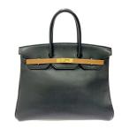 HERMES エルメス ヴォーガリバー バーキン35 バイカラー ブラック ゴールド 〇Z刻印 353755 ハンドバッグ
