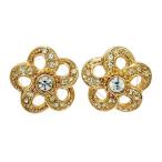 ショッピングdior 【箱付き】 Christian Dior クリスチャンディオール GP ラインストーン フラワー ピアス ゴールド 529572 ピアス