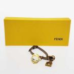 希少 おすすめ！ FENDI フェンディ GP レザー FFロゴ レディース ゴールド 72695 ブレスレット