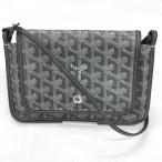 送料無料 中古 ゴヤール バッグ GOYARD プリュメ ポーチウォレット ショルダーバッグ PVCコーティングキャンバス レザー 148944