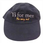 ワイズ Y'S for men YOHJI YAMAMOTO ヨウジヤマモト ロゴ刺? キャップ 帽子 黒系 【中古】