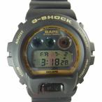 A BATHING APE アベイシングエイプ MGD-00209 × ジーショック G-SHOCK DW-6900 ウォッチ 腕時計 ブラック系【中古】