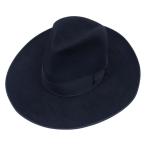 ボルサリーノ Borsalino 中折れ リボン フェルト ハット ブラック系【中古】