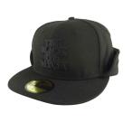 ブラックアイパッチ BlackEyePatch NEWERA BEPF19AC01 FLIP DOWN CAP ニューエラ キャップ ブラック系 58.7cm【新古品】【未使用】【中古】