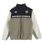 WIND AND SEA ウィンダンシー 23SS WDS-C-UMB-23-Q3-02 × UMBRO アンブロ ナイロン トラック ジャケット グレー系 ベージュ系 L【中古】