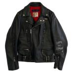 COMME des GARCONS コムデギャルソン AD2018 KZ-J001 × Lewis Leathers LIVE FREE DIE STRONG ダブルライダース レザー ジャケット【中古】