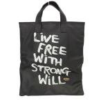 COMME des GARCONS コムデギャルソン × Lewis Leathers ルイスレザー LIVE FREE WITH STRONG WILL レザー バッグ 【中古】
