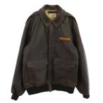 ショッピングアンティーク AVIREX アヴィレックス 783-3950011 A-2 FLIGHT JACKET ANTIQUE LANB アンティークラム レザー フライトジャケット ブラウン系 44【中古】
