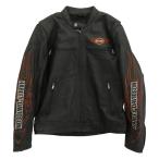 ショッピングハーレーダビッドソン HARLEY DAVIDSON ハーレーダビッドソン PIGSKIN 豚革 シングル ライダース ジャケット ブラック系 M【中古】