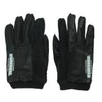 NEIGHBORHOOD Neighborhood 22AW LEATHER PANEL GLOVE Logo принт кожа перчатка перчатки оттенок черного M[ б/у ]