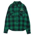 ショッピングPIECE TMT ティーエムティー PIECE DYED BUFFALO CHECK SHIRTS バッファロー チェック ネルシャツ 長袖 シャツ グリーン系 S【中古】