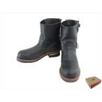 【中古】RED WING レッドウィング 2976 ショート エンジニアブーツ ブラック系 US8D 【美品】