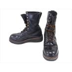 【中古】PT91 RED WING レッドウィング ビブラムソールカスタム ロガーブーツ ブラック系 8D