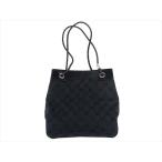 Yahoo! Yahoo!ショッピング(ヤフー ショッピング)【中古】L's GUCCI グッチ GGキャンバス GG Canvas Black 109143 205011巾着 ポーチ レディース ハンド バッグ 黒 /本店