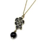  прекрасный товар CHANEL Chanel здесь Mark черепаха задний стразы колье 05C аксессуары a1098