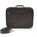  хорошая вещь FENDI Fendi Zucca 2WAY путешествие рука сумка на плечо путешествие сумка парусина портфель Brown хаки a11524