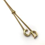  прекрасный товар Christian Dior Dior CD Logo стразы колье аксессуары Gold a2152