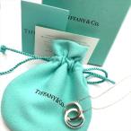  прекрасный товар TIFFANY & Co. Tiffany Inter locking двойной Circle колье серебряный SV925 a3204