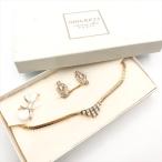  не использовался хранение товар NINARICCI Nina Ricci стразы женский аксессуары колье серьги комплект мелкие вещи Gold c14