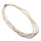  не использовался пресная вода жемчуг 4 полосный колье SV925 baby жемчуг 5mm.. хороший женский мода аксессуары мелкие вещи белый c95