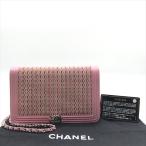  очень красивый товар CHANEL Boy Chanel здесь Mark стразы цепь бумажник сумка на плечо розовый h283