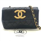  хорошая вещь CHANEL Chanel teka здесь Mark Bicolore кнопка блокировка Mini matelasse цепь сумка на плечо черный m12305
