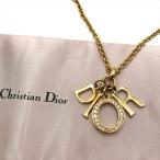  прекрасный товар Christian Dior Dior CD Logo стразы Gold аксессуары колье m12908