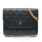  хорошая вещь CHANEL Chanel здесь Mark Mini matelasse цепь сумка на плечо сумка черный m14149