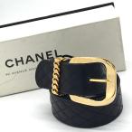 CHANEL Chanel matelasse цепь кожаный ремень темно-синий очень красивый товар M6171