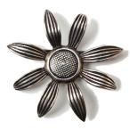 サンローラン ブローチ SAINT LAURENT ピンブローチ ヴィンテージシルバー フラワーモチーフ爆買