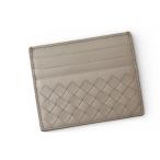 ショッピングヴェネタ ボッテガヴェネタ カードケース/名刺入れ BOTTEGA VENETA イントレチャート レザー ライトグレー 548510