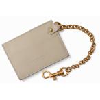ショッピングヴェネタ ボッテガヴェネタ カードケース/フラグメントケース BOTTEGA VENETA チェーン付 レザー クリーム【中古】爆買