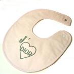 [ празднование рождения .]babyDior Baby Dior нагрудник слюнявчик бледно-розовый Heart Logo новый товар бесплатная доставка . покупка 