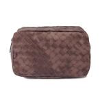 ボッテガ ヴェネタ コスメポーチ/トラベルポーチ BOTTEGA VENETA イントレッチオリュージョン グリーチネ/ライトブラウン 301473 VX570 6000爆買