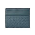 ボッテガヴェネタ カードケース/名刺入れ BOTTEGA VENETA イントレチャート ナッパ ペトロルブルー 548510