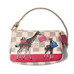 Yahoo! Yahoo!ショッピング(ヤフー ショッピング)ルイヴィトン アクセサリーポーチ LOUIS VUITTON ミニポシェット・アクセソワール クリスマス キリン 2017限定 N62200 ダミエ・アズール