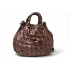 ミュウミュウ ショルダーバッグ/ハンドバッグ miumiu 2way バッグ パッチワーク レザー メタリックブラウン RR1432