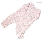 プチバトー 長袖ロンパース PETIT BATEAU ベビー 女の子用 プリントバード　ピンク/ブルー 出産祝い