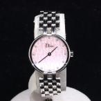 ITVWOL27DIB4 即決 本物 DIOR ディオール バギラ ダイヤ12P QZ CD092110 レディース 腕時計 ピンク文字盤 シルバー SS