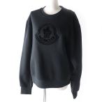 ショッピングmoncler 未使用品 モンクレール 22年製 SWEAT SHIRT スウェットシャツ ロゴデザイン 長袖 トレーナー/プルオーバー 黒 M ハンガー付 正規品