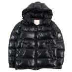 美品○MONCLER モンクレール MAYA GIUBBOTTO マヤ ロゴワッペン付き ダブルジップ フーデッド ダウンジャケット ブラック 00 メンズ