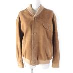  ultimate beautiful goods *GUCCI Gucci 20AW 635409 lambskin suede leather Logo badge attaching leather jacket Brown 40 made in Italy regular goods lady's 